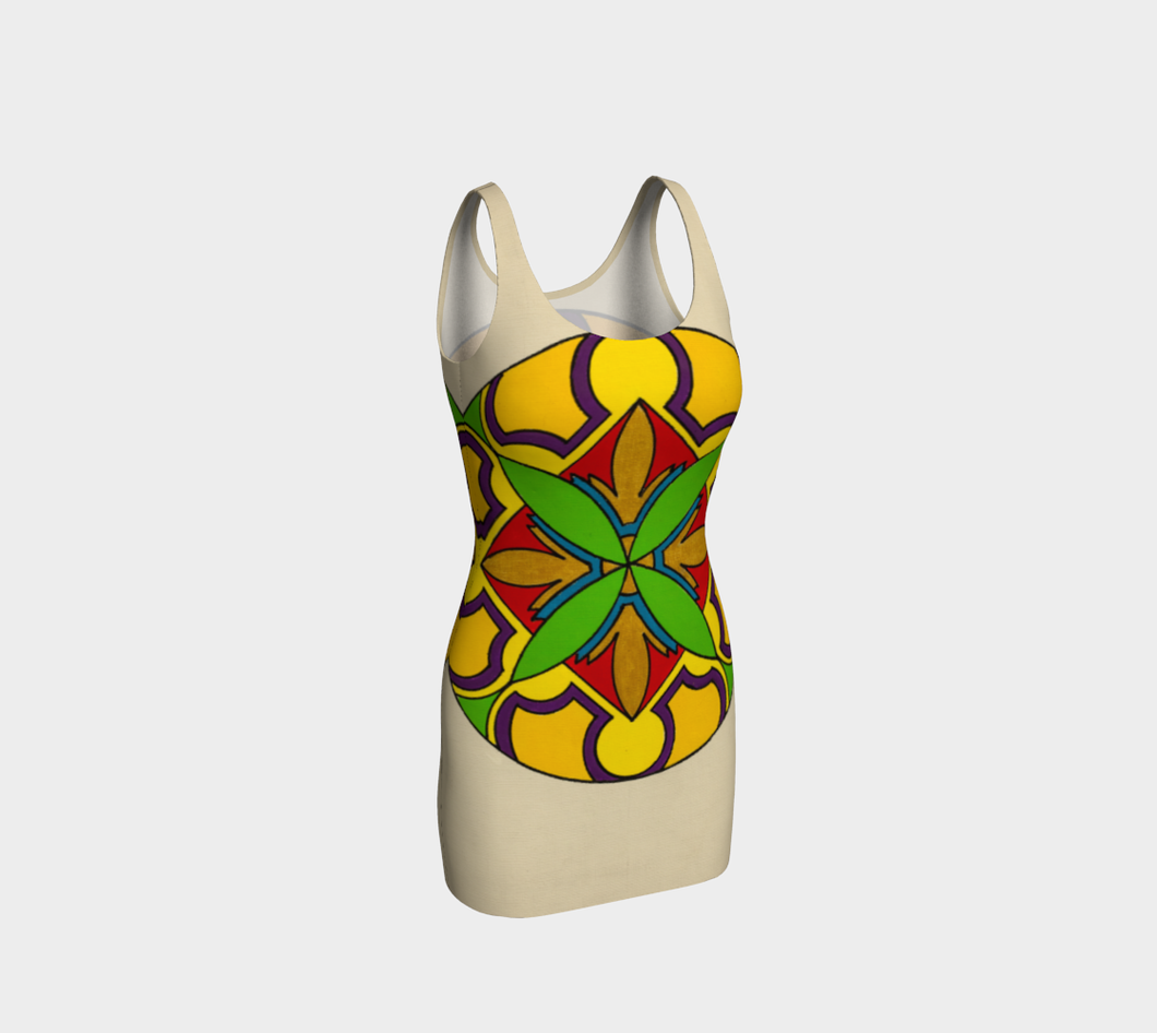 Colorful Graphic Design Bodycon Dress