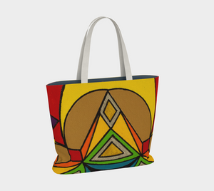 Colorful Geometric Large Tote Bag