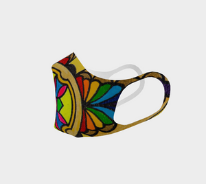 Reusable Double Knit Poly Face Mask - Colorful Graphic Design