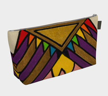 Load image into Gallery viewer, Denim lined zippered makeup bag
