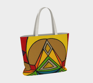 Colorful Geometric Large Tote Bag