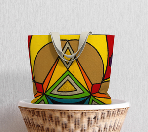 Colorful Geometric Large Tote Bag