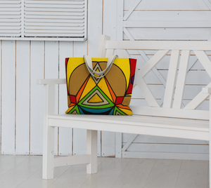 Colorful Geometric Large Tote Bag
