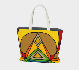 Colorful Geometric Large Tote Bag