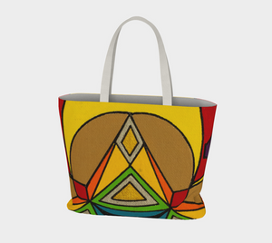 Colorful Geometric Large Tote Bag