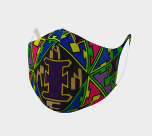 Reusable Double Knit Poly Face Mask -  Abstract Print Design