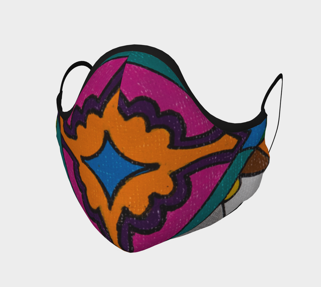 Reusable Cotton Sateen Face Mask - Original Art Print Design