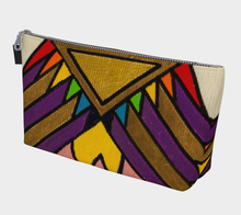 Load image into Gallery viewer, Denim lined zippered makeup bag
