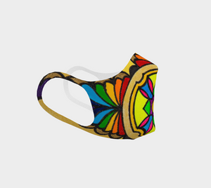Reusable Double Knit Poly Face Mask - Colorful Graphic Design