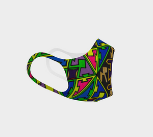 Reusable Double Knit Poly Face Mask -  Abstract Print Design