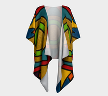Load image into Gallery viewer, Short Sleeve Kimono Jacket - Colorful Graphic Design
