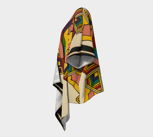 Short Sleeve Kimono Jacket - Colorful Graphic Design
