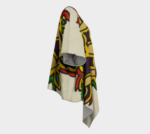 Short Sleeve Kimono Jacket - Colorful Graphic Design
