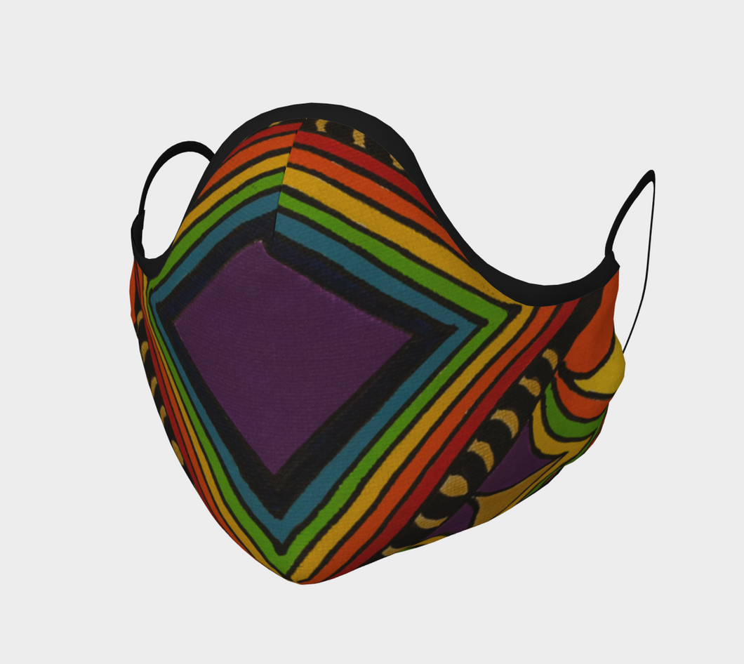 colorful print cotton face mask